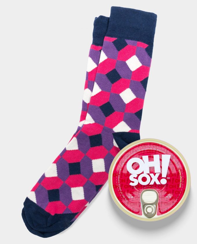 Oh Sox, spalvotos kojinės, raštuotos kojinės, kvepiančios kojinės, Rhombus